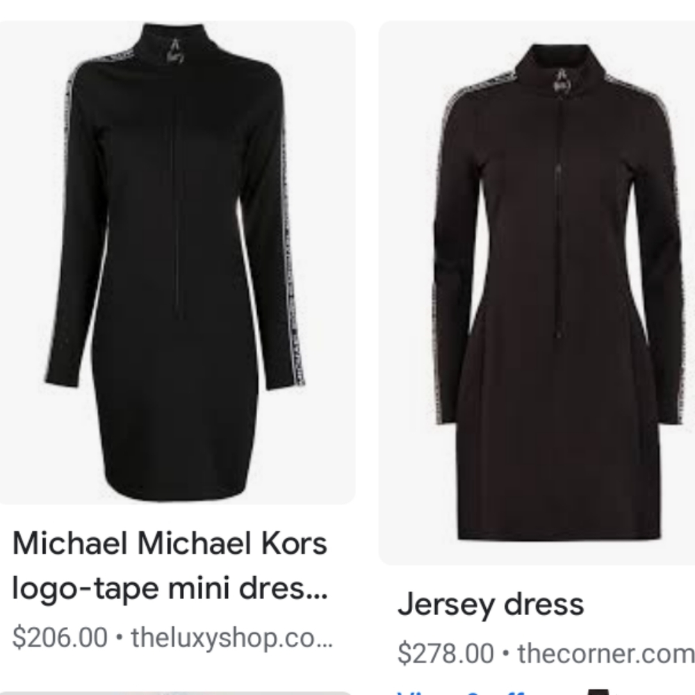 Michael kors small black white embroidery